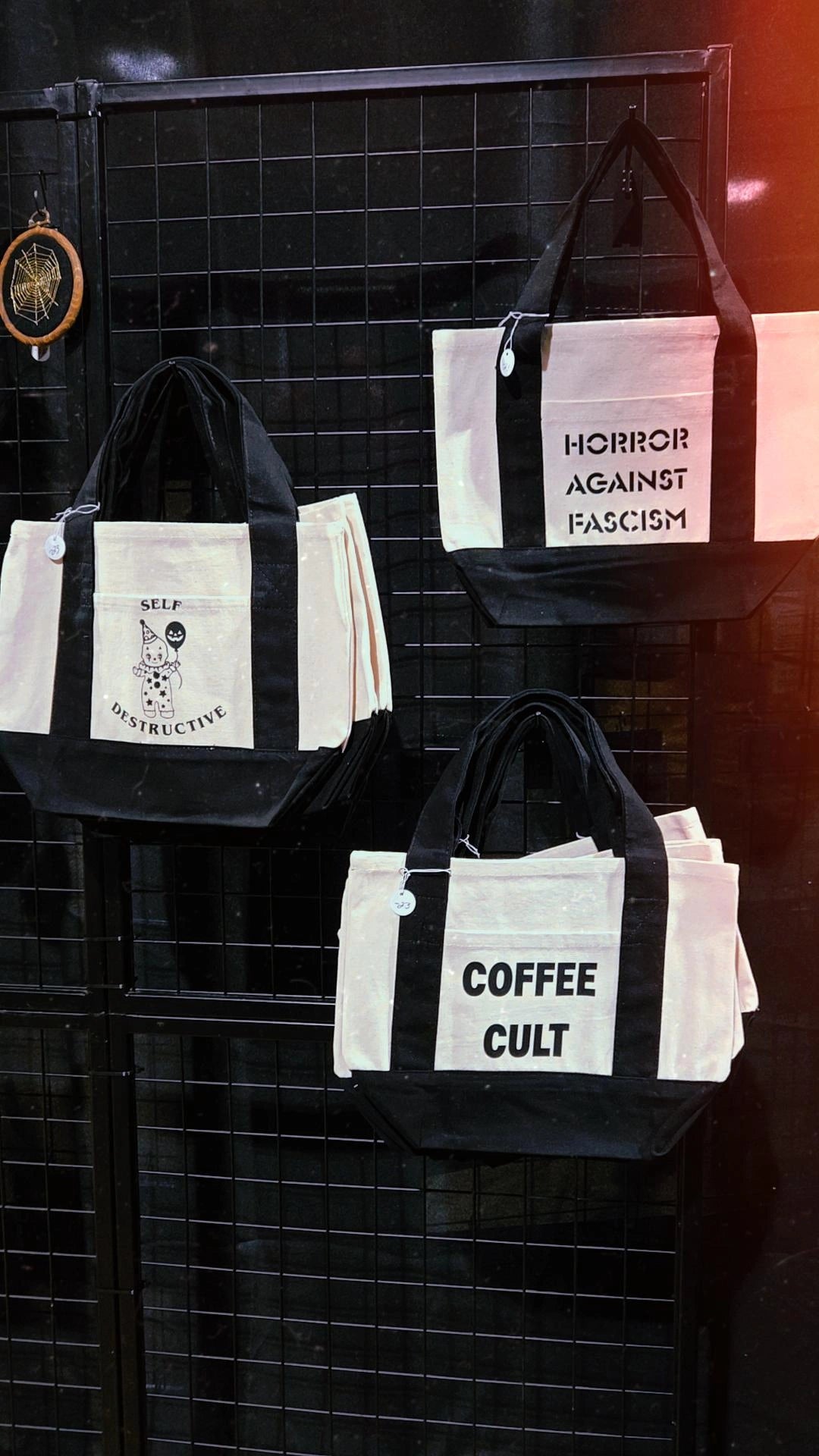 Mini canvas tote bag