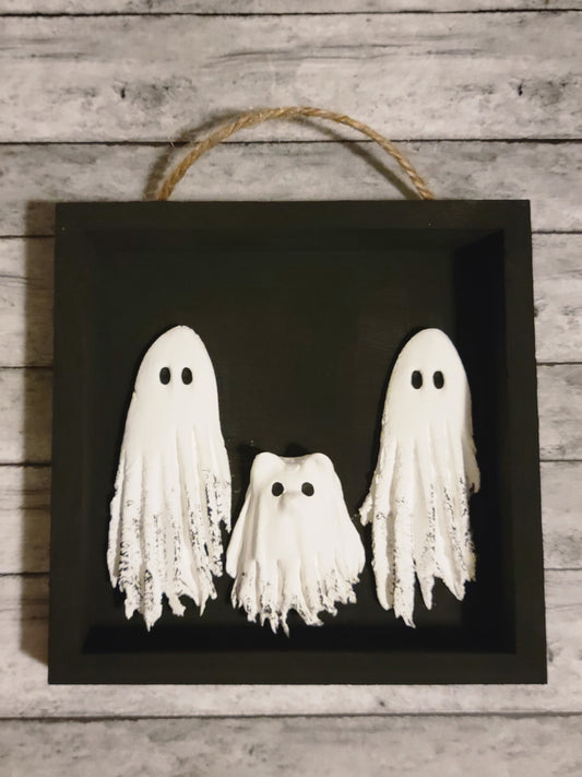 Family of three custom Ghostie Wall Box