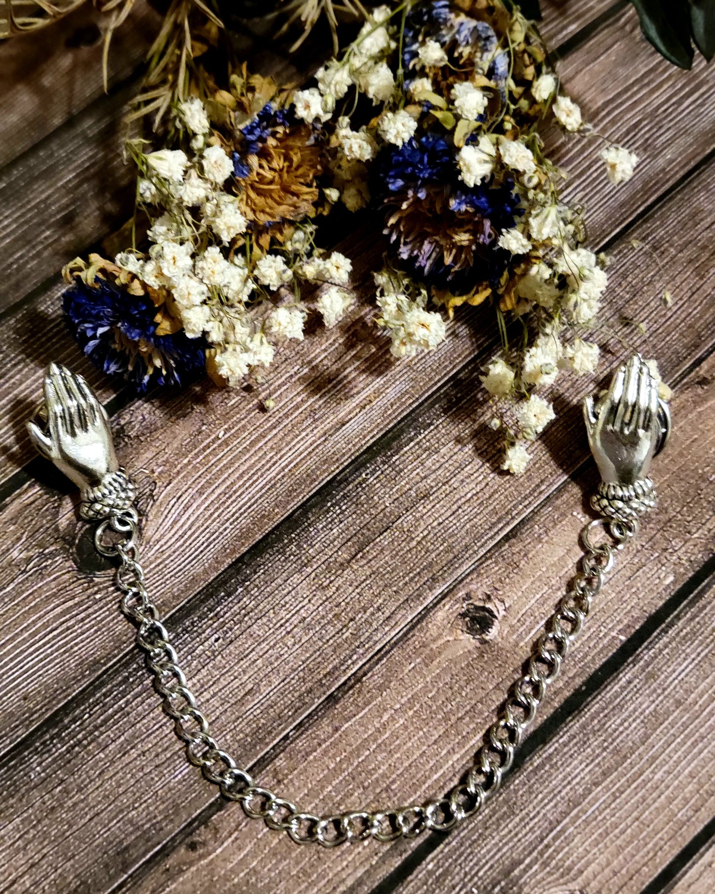 Mourning Hand Collar Chains