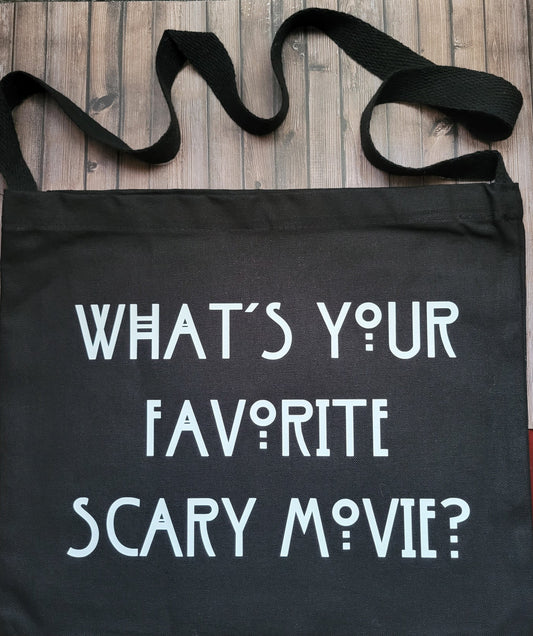 What’s Your Favorite Scary Movie Messenger Canvas Tote Bags