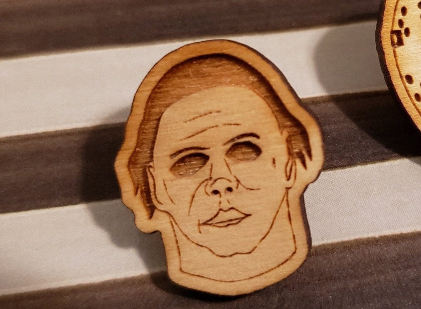 Wood Brooches - Michael Myers, Jason Voorhees & Vintage Halloween Cat