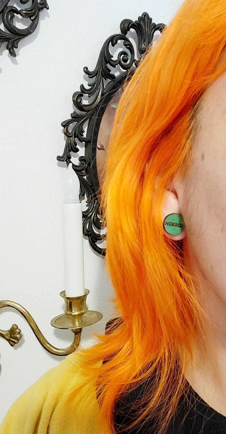 Mini Wood Horror Stud Earrings