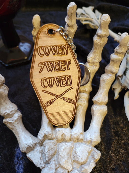Coven Sweet Coven Wood Keychain